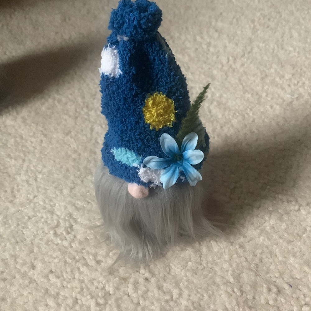 Fuzzy stuffed gnome